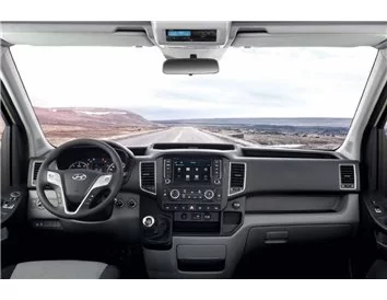 Hyundai H350 Van Solati 3D Interior Dashboard Trim Kit Dash Trim Dekor 4-Parts - 1 - Interior Dash Trim Kit