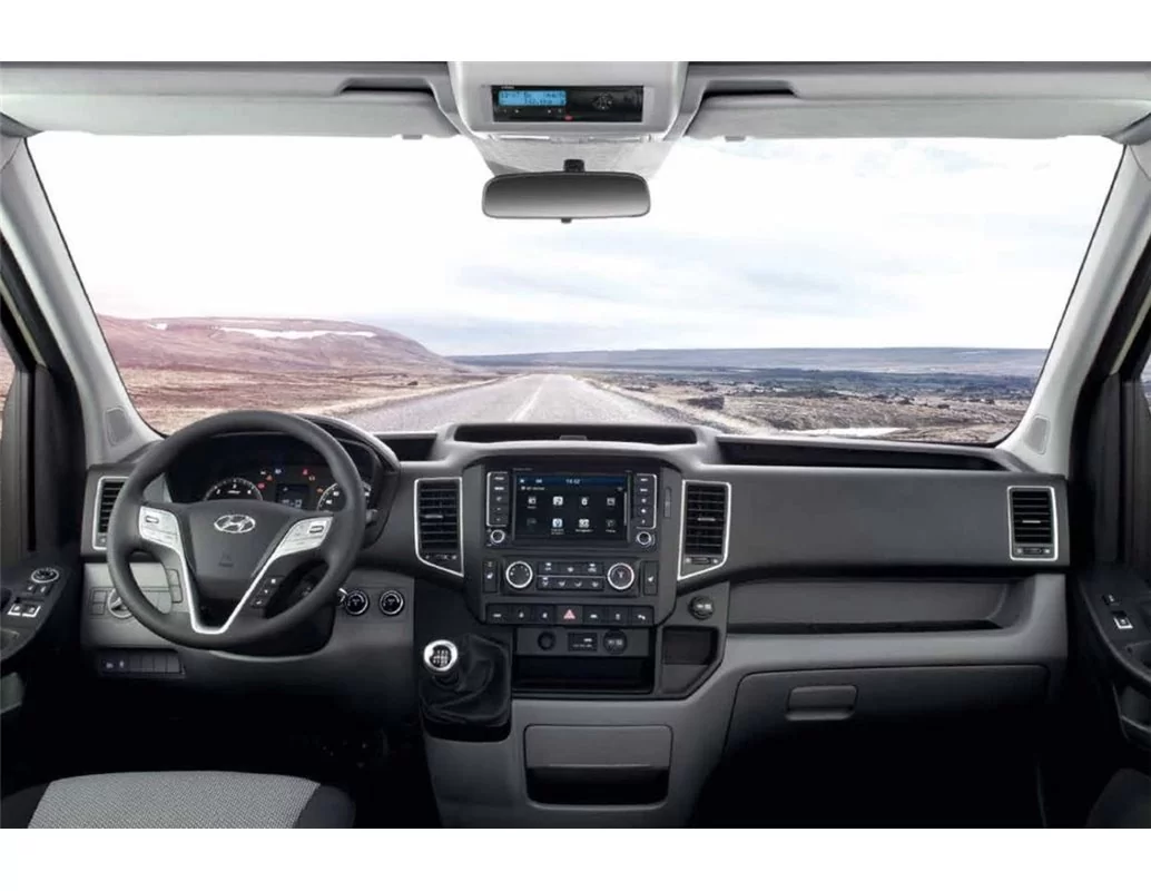Hyundai H350 Van Solati 3D Interior Dashboard Trim Kit Dash Trim Dekor 4-Parts - 1 - Interior Dash Trim Kit