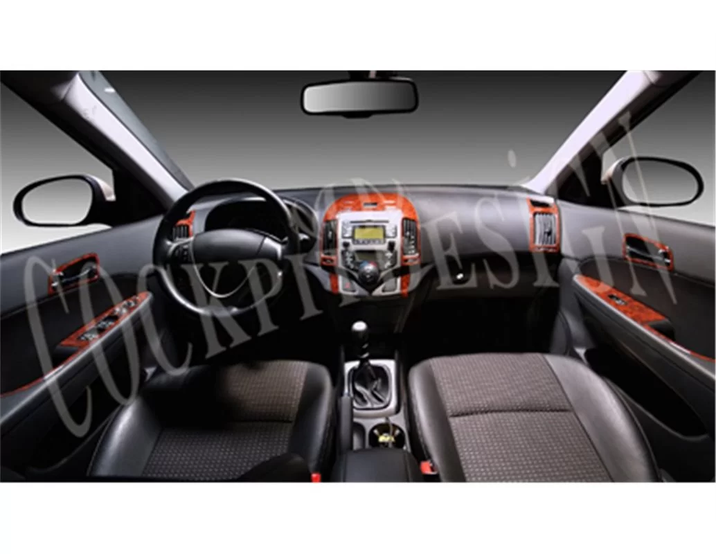Hyundai I 30 09.2007 3D Interior Dashboard Trim Kit Dash Trim Dekor 9-Parts - 1 - Interior Dash Trim Kit