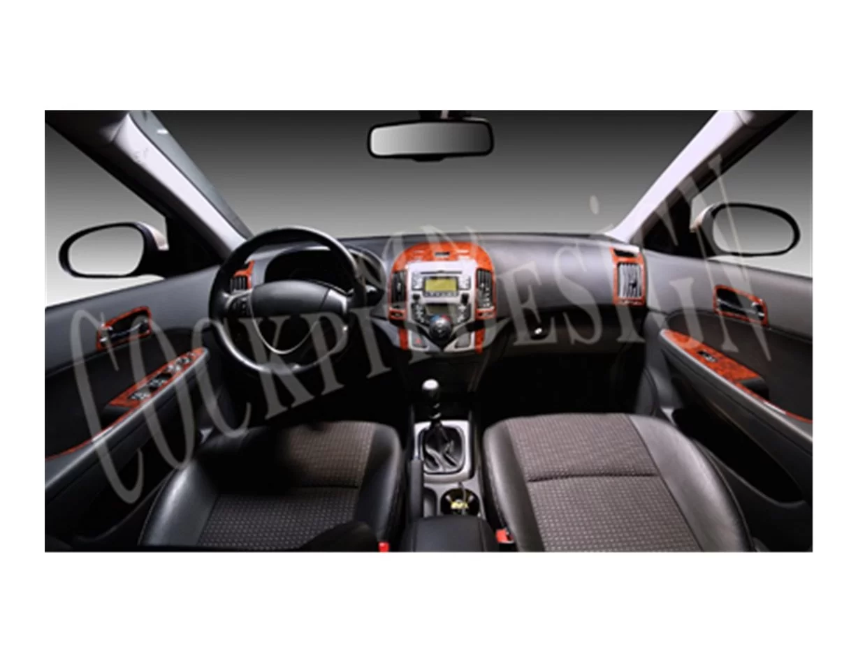 Hyundai I 30 09.2007 3D Interior Dashboard Trim Kit Dash Trim Dekor 9-Parts - 1 - Interior Dash Trim Kit