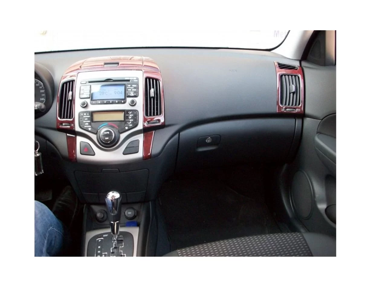Hyundai I 30 Full Set 09.2007 3D Interior Dashboard Trim Kit Dash Trim Dekor 18-Parts - 1 - Interior Dash Trim Kit