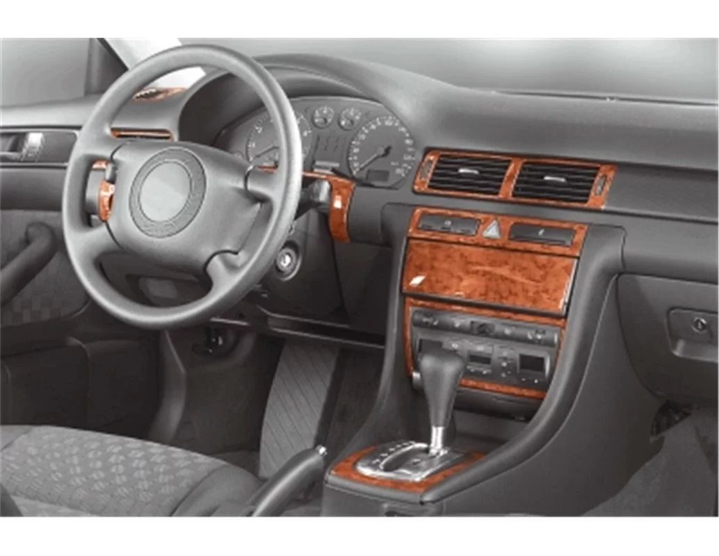 Audi A6 C5 Typ 4B 06.01-12.04 3D Interior Dashboard Trim Kit Dash Trim Dekor 14-Parts - 1 - Interior Dash Trim Kit
