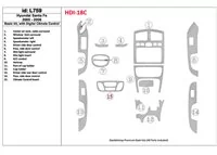 Hyundai Santa Fe 2005-2006 Basic Set, With Automatic Climate Control Interior BD Dash Trim Kit - 1 - Interior Dash Trim Kit