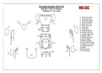 Hyundai Santa Fe 2013-UP Full Set, With NAVI, Without 3 row seats Interior BD Dash Trim Kit - 1 - Interior Dash Trim Kit Hyundai Santa Fe 2013-UP Full Set, With NAVI, Without 3 row seats Interior BD Dash Trim Kit - 1 - Interior Dash Trim Kit