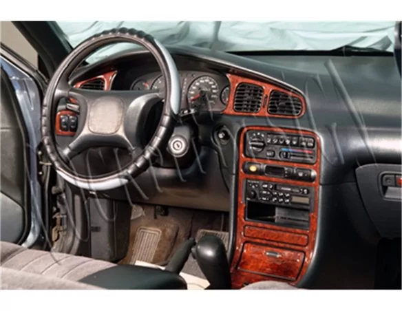 Hyundai Sonata 09.93-09.96 3D Interior Dashboard Trim Kit Dash Trim Dekor 18-Parts - 1 - Interior Dash Trim Kit