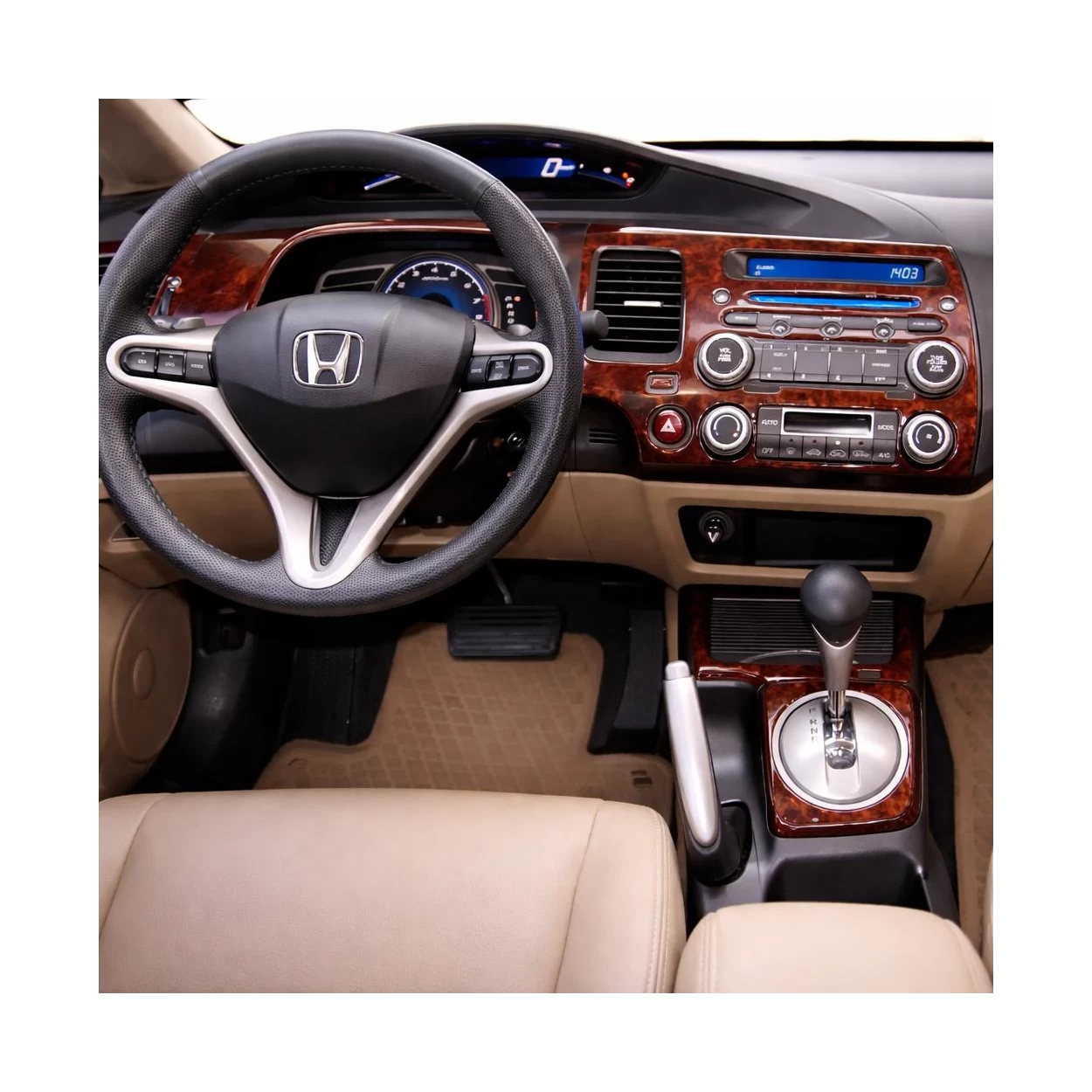 Honda Civic 06.06-12.11 3D Interior Dashboard Trim Kit Dash Trim Dekor 16-Parts