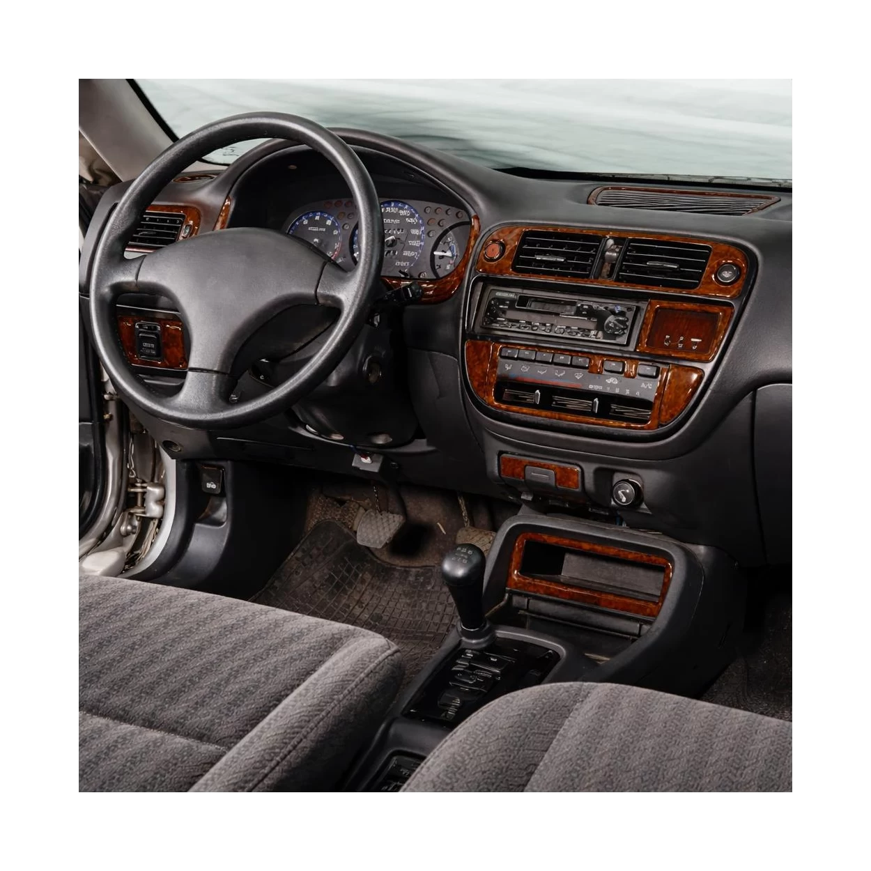 Honda Civic 09.95-03.01 3D Interior Dashboard Trim Kit Dash Trim Dekor 22-Parts