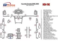 Hyundai Sonata 2006-UP With OEM Wood Kit Interior BD Dash Trim Kit - 1 - Interior Dash Trim Kit Hyundai Sonata 2006-UP With OEM Wood Kit Interior BD Dash Trim Kit - 1 - Interior Dash Trim Kit