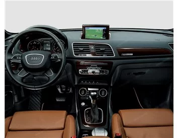 Audi Q3 ab 2015 3D Interior Dashboard Trim Kit Dash Trim Dekor 49-Parts - 1 - Interior Dash Trim Kit