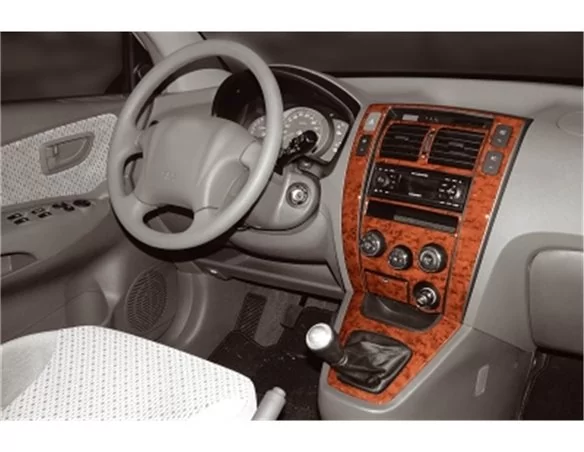 Hyundai Tucson 09.04-01.10 3D Interior Dashboard Trim Kit Dash Trim Dekor 9-Parts - 1 - Interior Dash Trim Kit