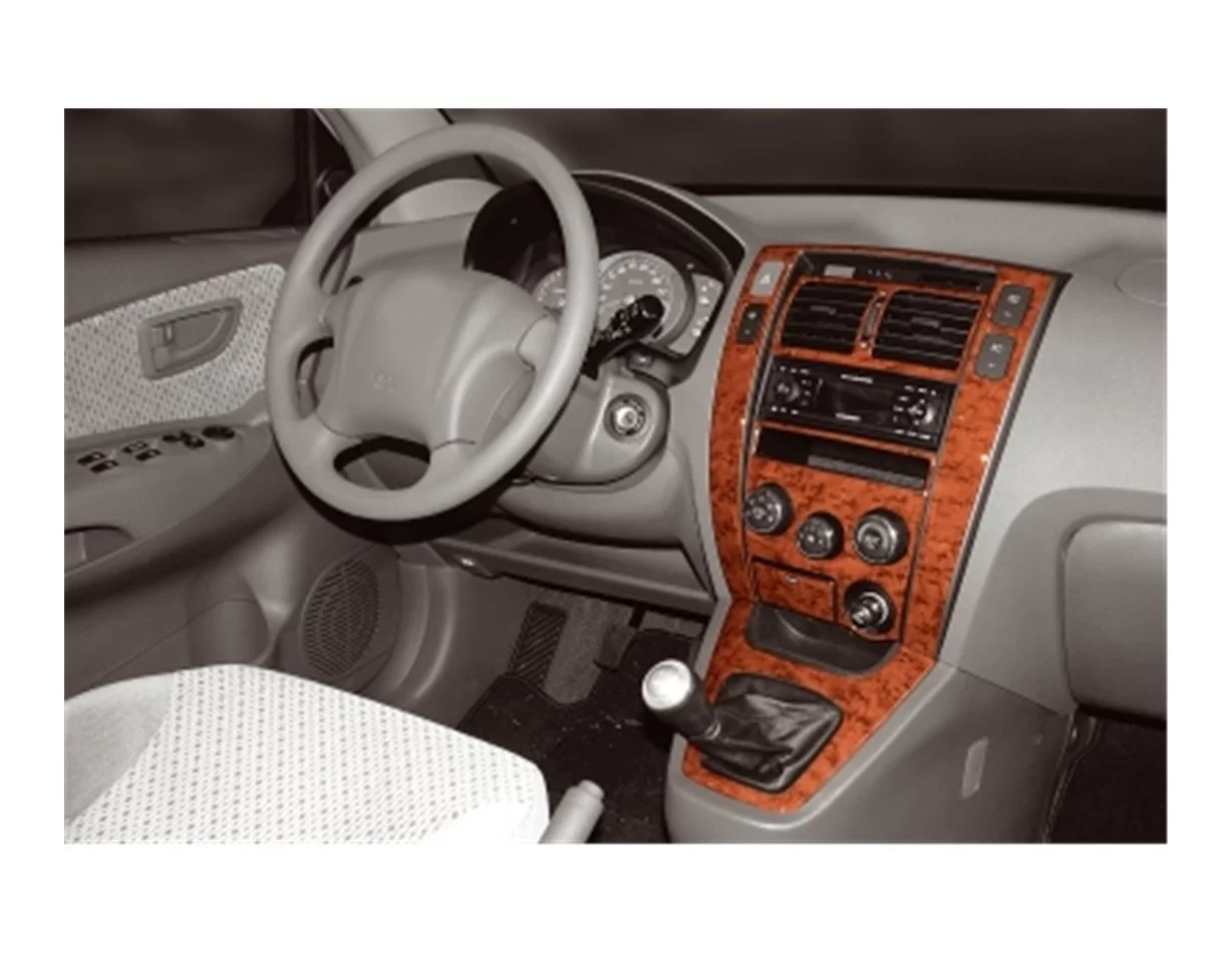 Hyundai Tucson 09.04-01.10 3D Interior Dashboard Trim Kit Dash Trim Dekor 9-Parts - 1 - Interior Dash Trim Kit