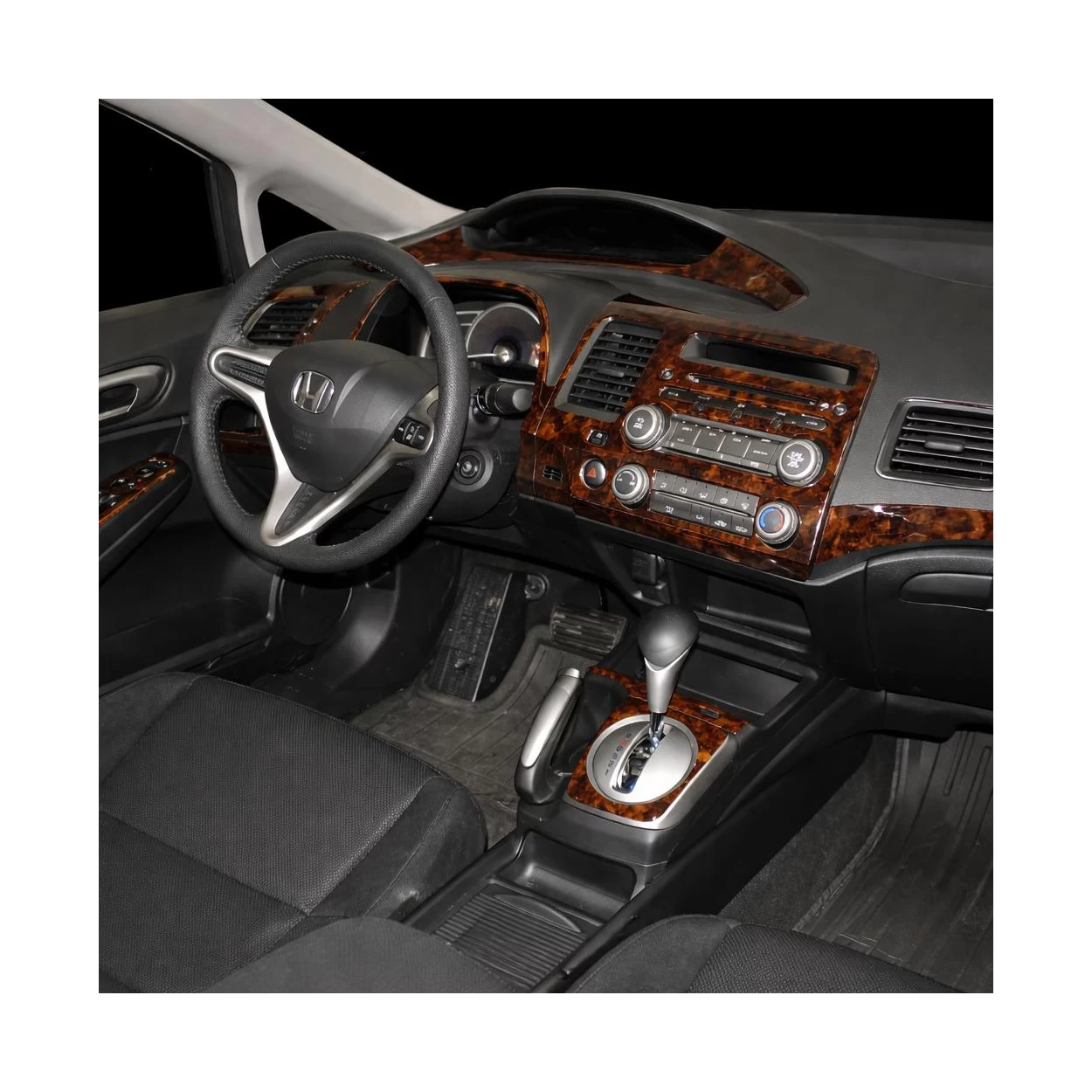 Honda Civic 2006-2011 4 Doors, Without NAVI system Interior BD Dash Trim Kit