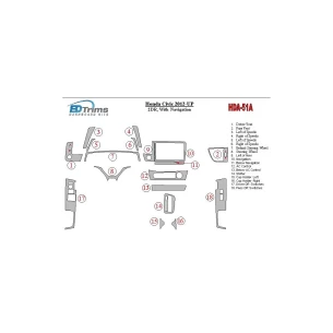 Honda Civic 2012-UP With NAVI Interior BD Dash Trim Kit