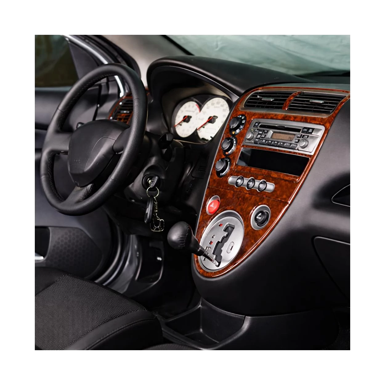 Honda Civic Type R 03.01-09.06 3D Interior Dashboard Trim Kit Dash Trim Dekor 6-Parts