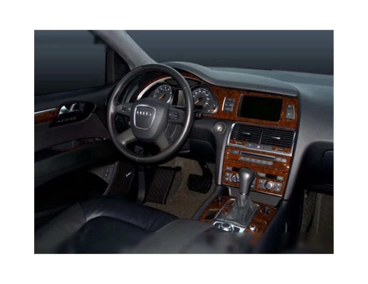 Audi Q7 2007-2014 3D Interior Dashboard Trim Kit Dash Trim Dekor 27-Parts - 1 - Interior Dash Trim Kit