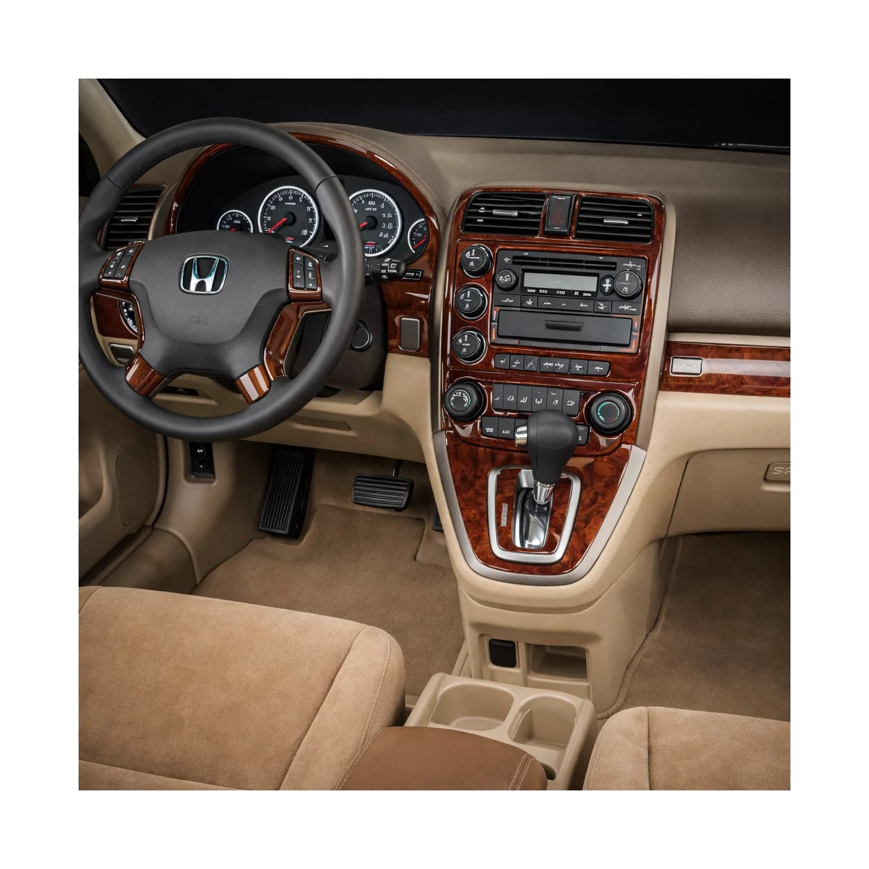 Honda CR-V 2007-2009 Full Set, EX Model, Automatic Gear, Without NAVI, Without Heated Seats Interior BD Dash Trim Kit