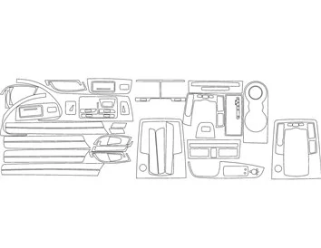 Audi Q7 2007-2014 FULL 3D Interior Dashboard Trim Kit Dash Trim Dekor 50-Parts