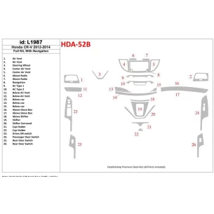 Honda CR-V 2012-UP c NAVI Interior BD Dash Trim Kit 2