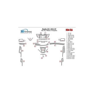 Honda CR-V 2012-UP Without NAVI Interior BD Dash Trim Kit