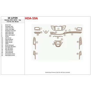 Honda CR-V 2015-UP Full Set, EXL Model Interior BD Dash Trim Kit 2