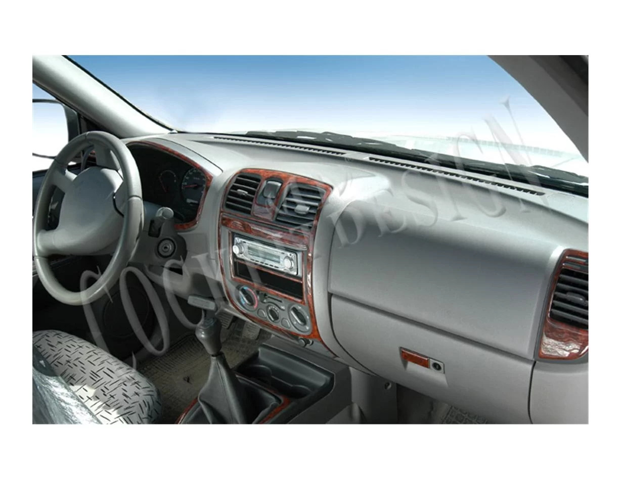 Isuzu D-Max Double Cab 4X4 01.05-12.06 3D Interior Dashboard Trim Kit Dash Trim Dekor 6-Parts - 1 - Interior Dash Trim Kit
