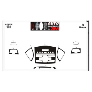Honda CR-V 4X4 01.2014 3D Interior Dashboard Trim Kit Dash Trim Dekor 8-Parts 2