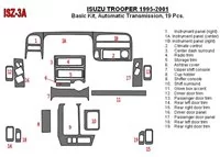 Isuzu Trooper 1995-2002 Basic Set, Automatic Gear Interior BD Dash Trim Kit - 1 - Interior Dash Trim Kit Isuzu Trooper 1995-2002 Basic Set, Automatic Gear Interior BD Dash Trim Kit - 1 - Interior Dash Trim Kit