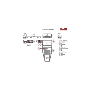 Honda CRX 1988-1989 Full Set Interior BD Dash Trim Kit 2