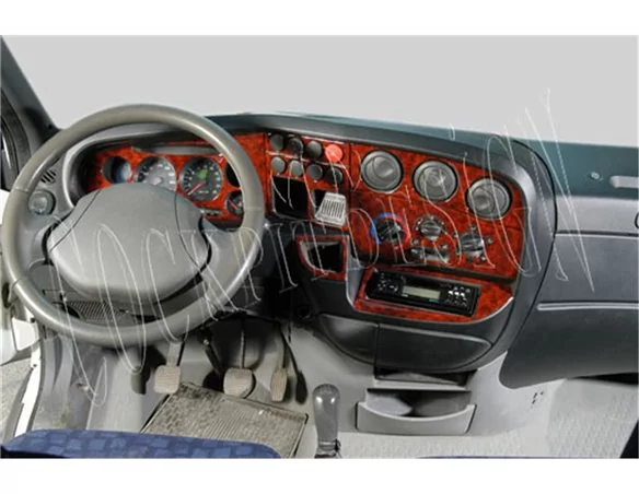 Iveco Daily City 01.99-09.07 3D Interior Dashboard Trim Kit Dash Trim Dekor 8-Parts - 1 - Interior Dash Trim Kit
