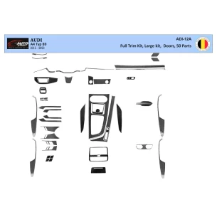 Audi A4 B9 Typ 8W 2015-2023 3D Interior Dashboard Trim Kit WHZ Dash Trim Dekor 50-Parts 2