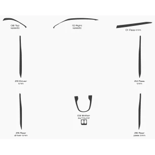 Honda Jazz 2014-2018 Full Set, With NAVI or 2DIN tape Interior BD Dash Trim Kit 2