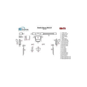 Honda Odyssey 2014-UP Full Set Interior BD Dash Trim Kit 2