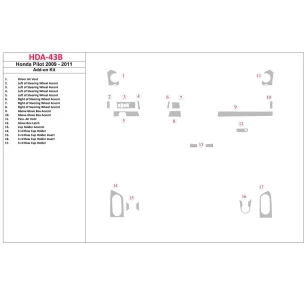Honda Pilot 2009-UP additional kit Interior BD Dash Trim Kit