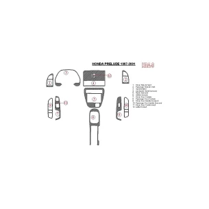 Honda Prelude 1997-2001 Full Set Interior BD Dash Trim Kit