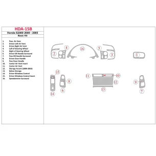 Honda S2000 2000-2005 Basic Set Interior BD Dash Trim Kit