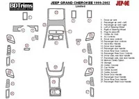 Jeep Grand Cherokee 1999-2002 Full Set Interior BD Dash Trim Kit - 2 - Interior Dash Trim Kit Jeep Grand Cherokee 1999-2002 Full Set Interior BD Dash Trim Kit - 2 - Interior Dash Trim Kit