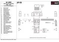 Jeep Grand Cherokee 2005-2007 Full Set, With NAVI Interior BD Dash Trim Kit - 1 - Interior Dash Trim Kit Jeep Grand Cherokee 2005-2007 Full Set, With NAVI Interior BD Dash Trim Kit - 1 - Interior Dash Trim Kit