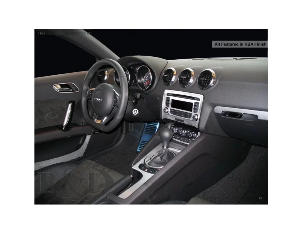 Audi TT 2007-2014 Full Set, Without NAVI Interior BD Dash Trim Kit - 1 - Interior Dash Trim Kit