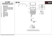 Jeep Wrangler 2007-2010 Full Set, Manual Gear Box Interior BD Dash Trim Kit - 1 - Interior Dash Trim Kit Jeep Wrangler 2007-2010 Full Set, Manual Gear Box Interior BD Dash Trim Kit - 1 - Interior Dash Trim Kit