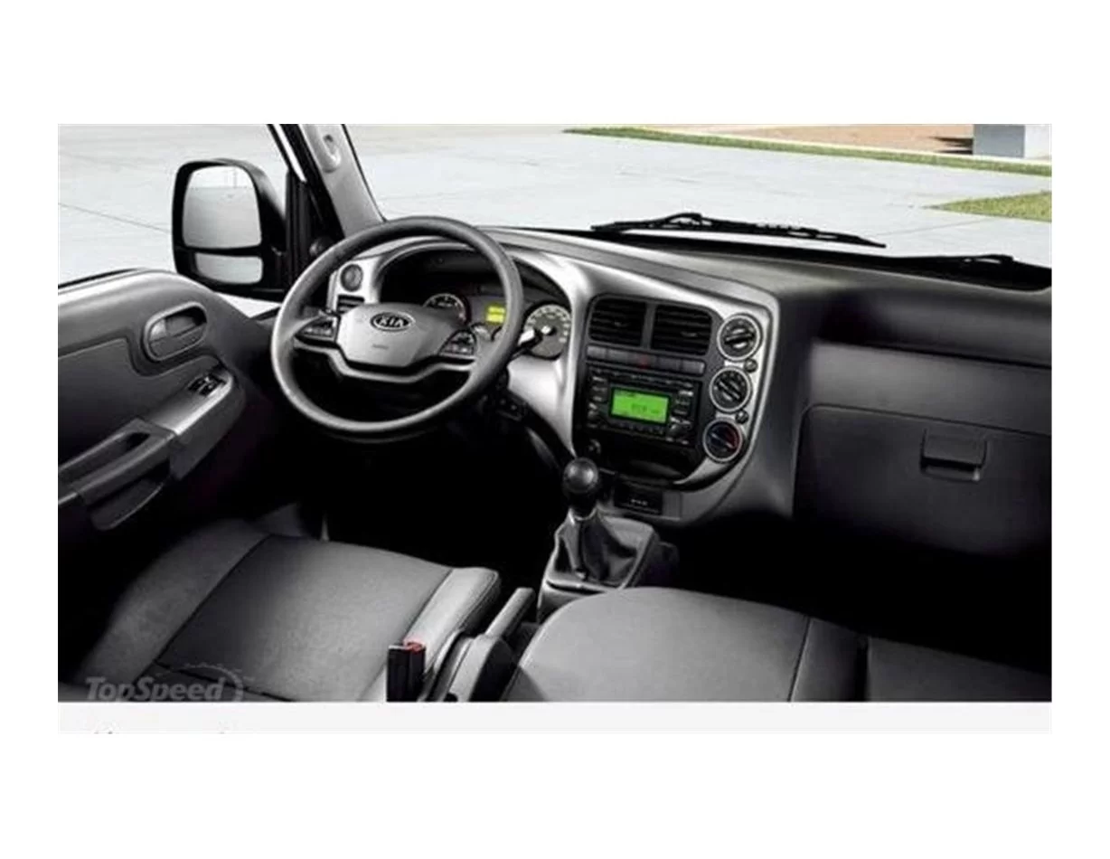 Kia Bongo 05.2009 3D Interior Dashboard Trim Kit Dash Trim Dekor 7-Parts - 1 - Interior Dash Trim Kit