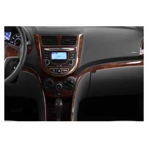 Hyundai Accent Blue 01.2011 3D Interior Dashboard Trim Kit Dash Trim Dekor 18-Parts