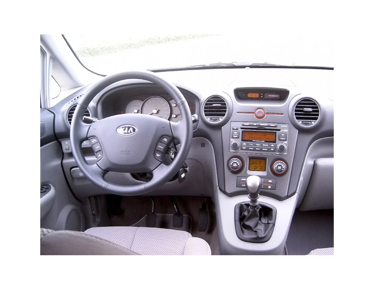 Kia Carens 11.2006 3D Interior Dashboard Trim Kit Dash Trim Dekor 3-Parts - 1 - Interior Dash Trim Kit