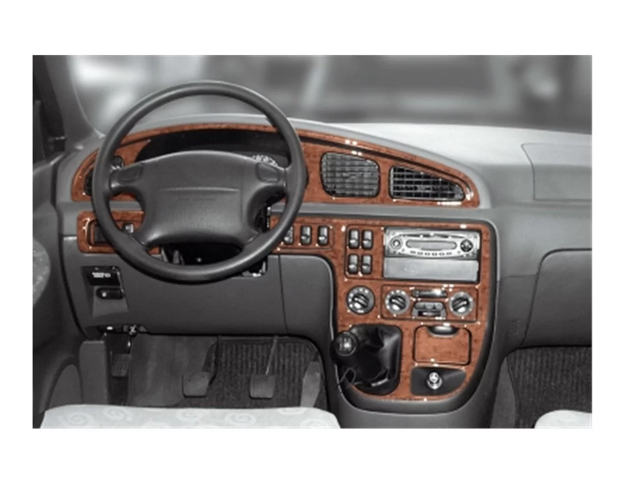 Kia Carnival 04.1999 3D Interior Dashboard Trim Kit Dash Trim Dekor 14-Parts - 1 - Interior Dash Trim Kit