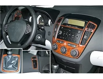 Kia Cee'd 01.2007 3D Interior Dashboard Trim Kit Dash Trim Dekor 8-Parts - 1 - Interior Dash Trim Kit