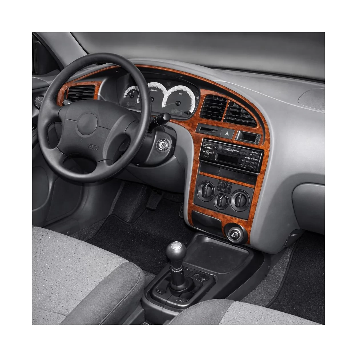 Hyundai Elantra 08.00-12.03 3D Interior Dashboard Trim Kit Dash Trim Dekor 8-Parts