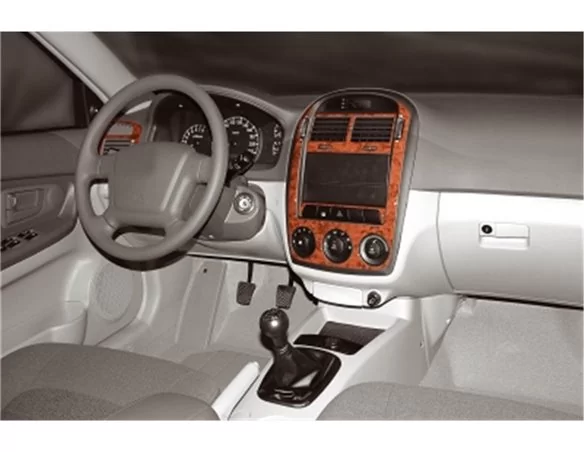 Kia Cerato LX Sedan 05.04-03.07 3D Interior Dashboard Trim Kit Dash Trim Dekor 8-Parts - 1 - Interior Dash Trim Kit