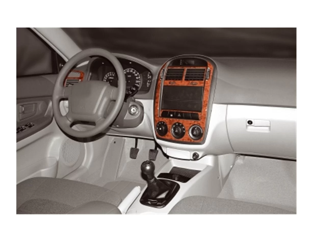 Kia Cerato LX Sedan 05.04-03.07 3D Interior Dashboard Trim Kit Dash Trim Dekor 8-Parts - 1 - Interior Dash Trim Kit