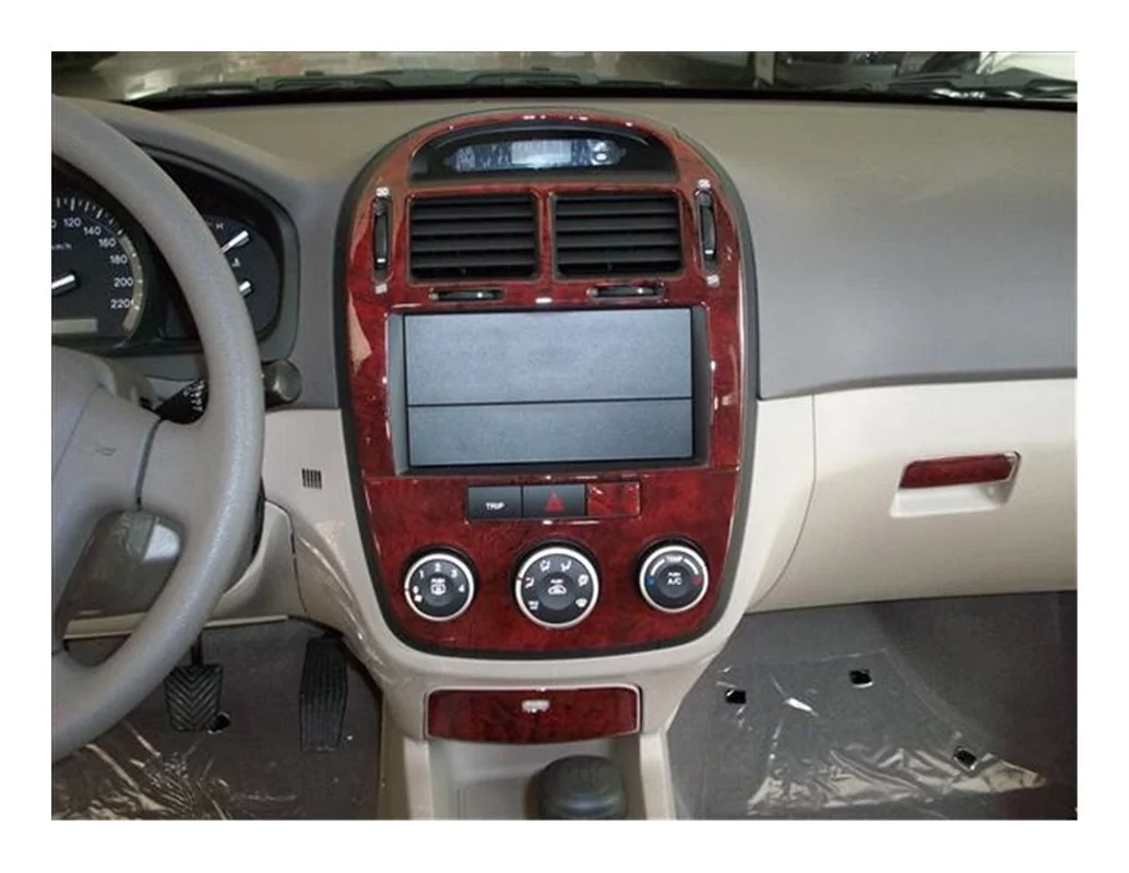 Kia Cerato Sedan 04.2007 3D Interior Dashboard Trim Kit Dash Trim Dekor 7-Parts - 1 - Interior Dash Trim Kit
