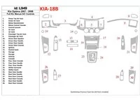 KIA Optima 2007-2008 Full Set, Manual Gearbox A/C Controls Interior BD Dash Trim Kit - 1 - Interior Dash Trim Kit KIA Optima 2007-2008 Full Set, Manual Gearbox A/C Controls Interior BD Dash Trim Kit - 1 - Interior Dash Trim Kit