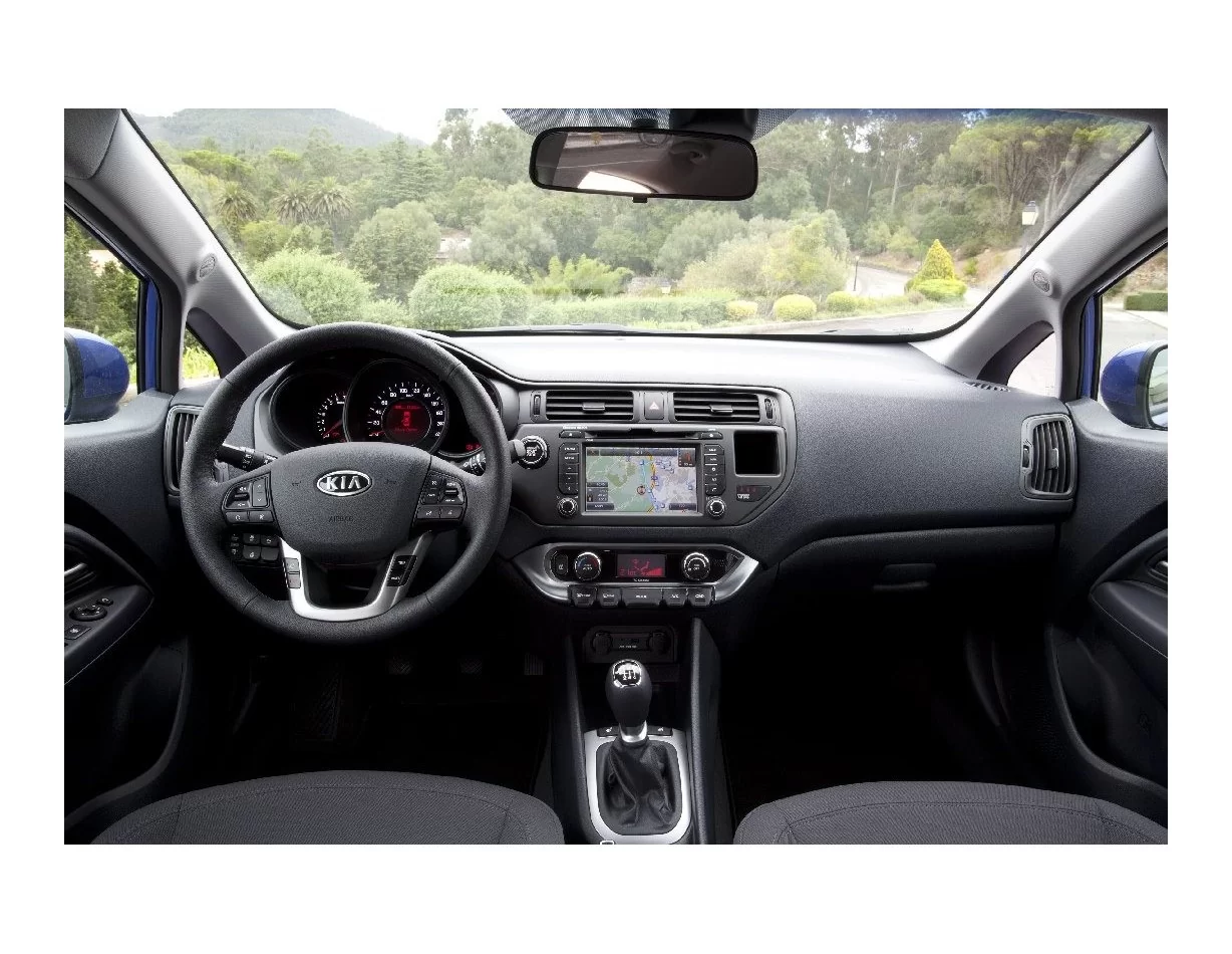 Kia Rio 01.2011 3D Interior Dashboard Trim Kit Dash Trim Dekor 7-Parts - 1 - Interior Dash Trim Kit